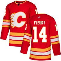 Adidas Calgary Flames #14 Theoren Fleury Red Alternate Authentic Stitched NHL Jersey