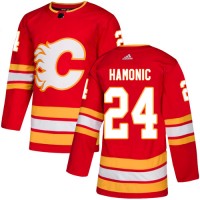 Adidas Calgary Flames #24 Travis Hamonic Red Alternate Authentic Stitched NHL Jersey