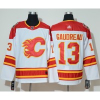 Adidas Calgary Flames #13 Johnny Gaudreau White Authentic 2019 Heritage Classic Stitched NHL Jersey