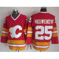 Calgary Flames #25 Joe Nieuwendyk Red CCM Throwback Stitched NHL Jersey