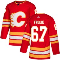 Adidas Calgary Flames #67 Michael Frolik Red Alternate Authentic Stitched NHL Jersey