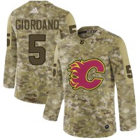 Adidas Calgary Flames #5 Mark Giordano Camo Authentic Stitched NHL Jersey