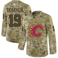 Adidas Calgary Flames #19 Matthew Tkachuk Camo Authentic Stitched NHL Jersey