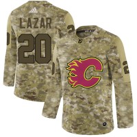 Adidas Calgary Flames #20 Curtis Lazar Camo Authentic Stitched NHL Jersey