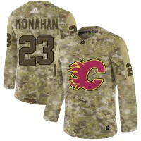 Adidas Calgary Flames #23 Sean Monahan Camo Authentic Stitched NHL Jersey