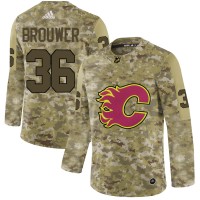 Adidas Calgary Flames #36 Troy Brouwer Camo Authentic Stitched NHL Jersey