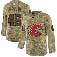 Adidas Calgary Flames #46 Marek Hrivik Camo Authentic Stitched NHL Jersey