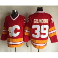 Calgary Flames #39 Doug Gilmour Red CCM Throwback Stitched NHL Jersey