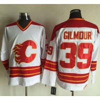 Calgary Flames #39 Doug Gilmour White CCM Throwback Stitched NHL Jersey