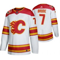 Calgary Calgary Flames #7 T.J. Brodie Men's 2019-20 Heritage Classic Authentic White Stitched NHL Jersey