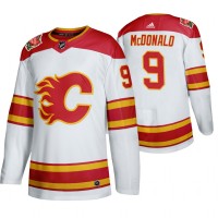 Calgary Calgary Flames #9 Lanny Mcdonald Men's 2019-20 Heritage Classic Authentic White Stitched NHL Jersey