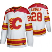 Calgary Calgary Flames #28 Elias Lindholm Men's 2019-20 Heritage Classic Authentic White Stitched NHL Jersey
