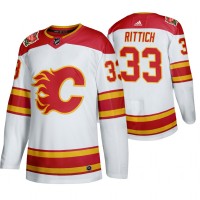 Calgary Calgary Flames #33 David Rittich Men's 2019-20 Heritage Classic Authentic White Stitched NHL Jersey
