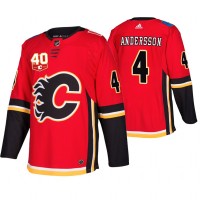 Adidas Calgary Calgary Flames #4 Rasmus Andersson 40th Anniversary Third 2019-20 NHL Jersey