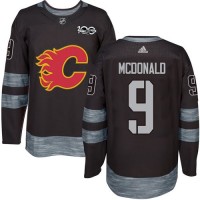 Adidas Calgary Flames #9 Lanny McDonald Black 1917-2017 100th Anniversary Stitched NHL Jersey
