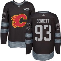 Adidas Calgary Flames #93 Sam Bennett Black 1917-2017 100th Anniversary Stitched NHL Jersey