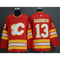 Adidas Calgary Flames #13 Johnny Gaudreau Red Alternate Authentic Stitched NHL Jersey
