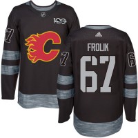Adidas Calgary Flames #67 Michael Frolik Black 1917-2017 100th Anniversary Stitched NHL Jersey