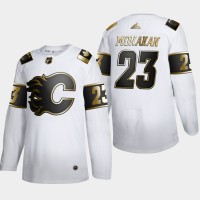 Calgary Calgary Flames #23 Sean Monahan Men's Adidas White Golden Edition Limited Stitched NHL Jersey