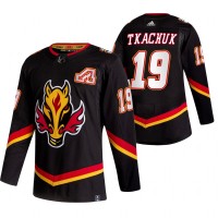 Calgary Calgary Flames #19 Matthew Tkachuk Black Men's Adidas 2020-21 Reverse Retro Alternate NHL Jersey