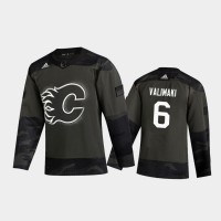 Calgary Calgary Flames #6 Juuso Valimaki Men's Adidas 2020 Veterans Day Authentic NHL Jersey - Camo
