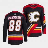Calgary Calgary Flames #88 Andrew Mangiapane Men's adidas Reverse Retro 2.0 Authentic Player Jersey - Black