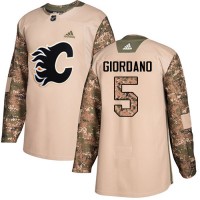 Adidas Calgary Flames #5 Mark Giordano Camo Authentic 2017 Veterans Day Stitched NHL Jersey