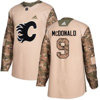 Adidas Calgary Flames #9 Lanny McDonald Camo Authentic 2017 Veterans Day Stitched NHL Jersey