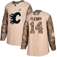 Adidas Calgary Flames #14 Theoren Fleury Camo Authentic 2017 Veterans Day Stitched NHL Jersey