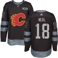 Adidas Calgary Flames #18 James Neal Black 1917-2017 100th Anniversary Stitched NHL Jersey