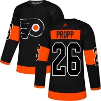 Adidas Philadelphia Flyers #26 Brian Propp Black Alternate Authentic Stitched NHL Jersey