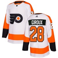 Adidas Philadelphia Flyers #28 Claude Giroux White Road Authentic Stitched NHL Jersey