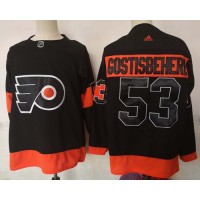 Adidas Philadelphia Flyers #53 Shayne Gostisbehere Black Alternate Authentic Stitched NHL Jersey