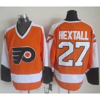 Philadelphia Flyers #27 Ron Hextall Orange/White CCM Throwback Stitched NHL Jersey