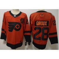 Adidas Philadelphia Flyers #28 Claude Giroux Orange 2019 Stadium Series Stitched NHL Jersey