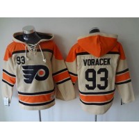 Philadelphia Flyers #93 Jakub Voracek Cream Sawyer Hooded Sweatshirt Stitched NHL Jersey