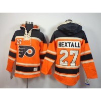 Philadelphia Flyers #27 Ron Hextall Orange Sawyer Hooded Sweatshirt Stitched NHL Jersey