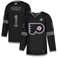 Adidas Philadelphia Flyers #1 Bernie Parent Black Authentic Classic Stitched NHL Jersey