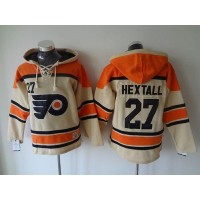 Philadelphia Flyers #27 Ron Hextall Cream Sawyer Hooded Sweatshirt Stitched NHL Jersey