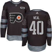 Adidas Philadelphia Flyers #40 Jordan Weal Black 1917-2017 100th Anniversary Stitched NHL Jersey