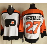 Philadelphia Flyers #27 Ron Hextall White/Black CCM Throwback Stitched NHL Jersey