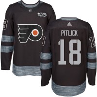 Adidas Philadelphia Flyers #18 Tyler Pitlick Black 1917-2017 100th Anniversary Stitched NHL Jersey