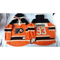 Philadelphia Flyers #93 Jakub Voracek Orange Sawyer Hooded Sweatshirt Stitched NHL Jersey