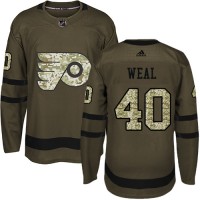 Adidas Philadelphia Flyers #40 Jordan Weal Green Salute to Service Stitched NHL Jersey