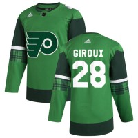 Philadelphia Philadelphia Flyers #28 Claude Giroux Men's Adidas 2020 St. Patrick's Day Stitched NHL Jersey Green