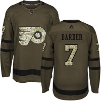 Adidas Philadelphia Flyers #7 Bill Barber Green Salute to Service Stitched NHL Jersey