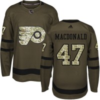 Adidas Philadelphia Flyers #47 Andrew MacDonald Green Salute to Service Stitched NHL Jersey