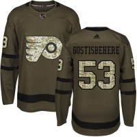 Adidas Philadelphia Flyers #53 Shayne Gostisbehere Green Salute to Service Stitched NHL Jersey