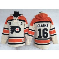 Philadelphia Flyers #16 Bobby Clarke Cream Sawyer Hooded Sweatshirt Stitched NHL Jersey