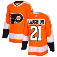 Adidas Philadelphia Flyers #21 Scott Laughton Orange Home Authentic Stitched NHL Jersey